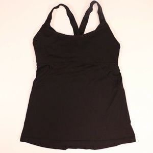 Lululemon Womens Work out Black Strappy Tank Top